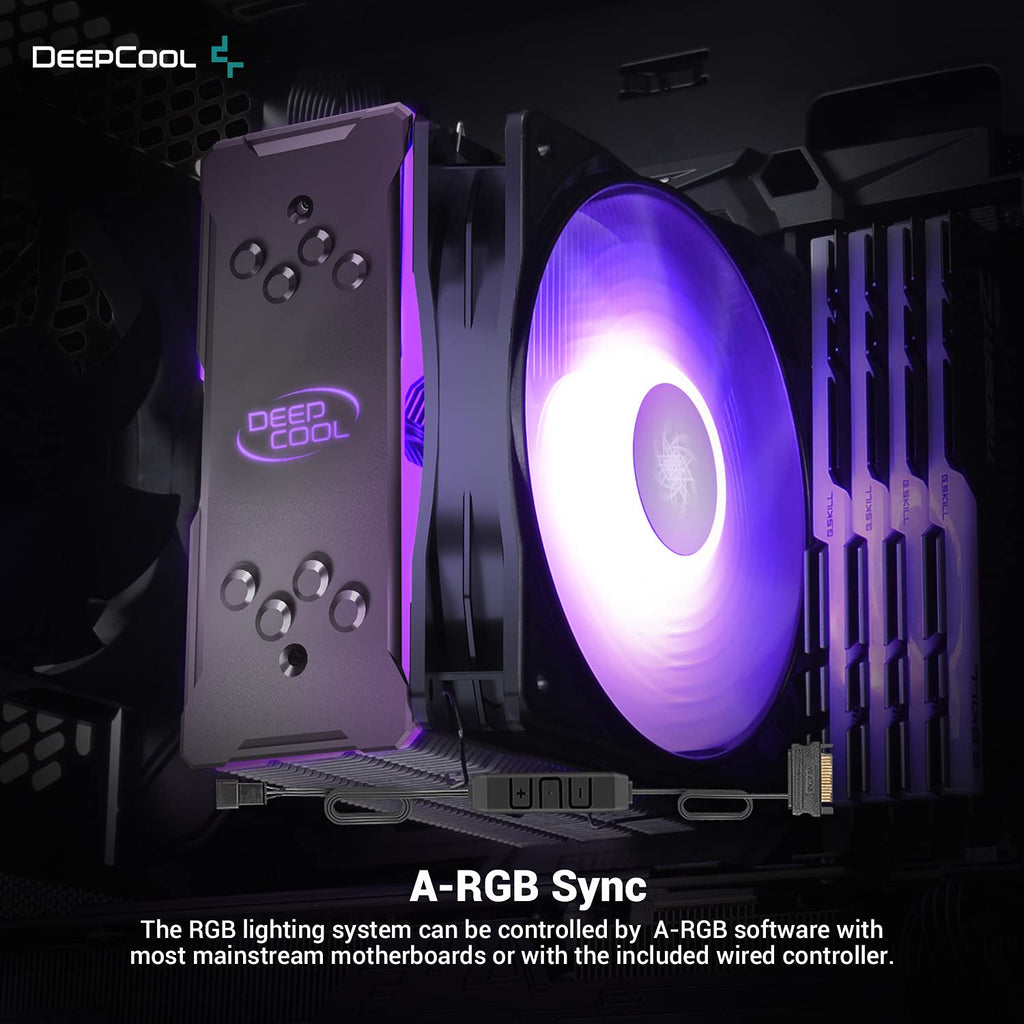 CPU Air Cooler with 4 Heatpipes and 120mm A-RGB Fan Z549