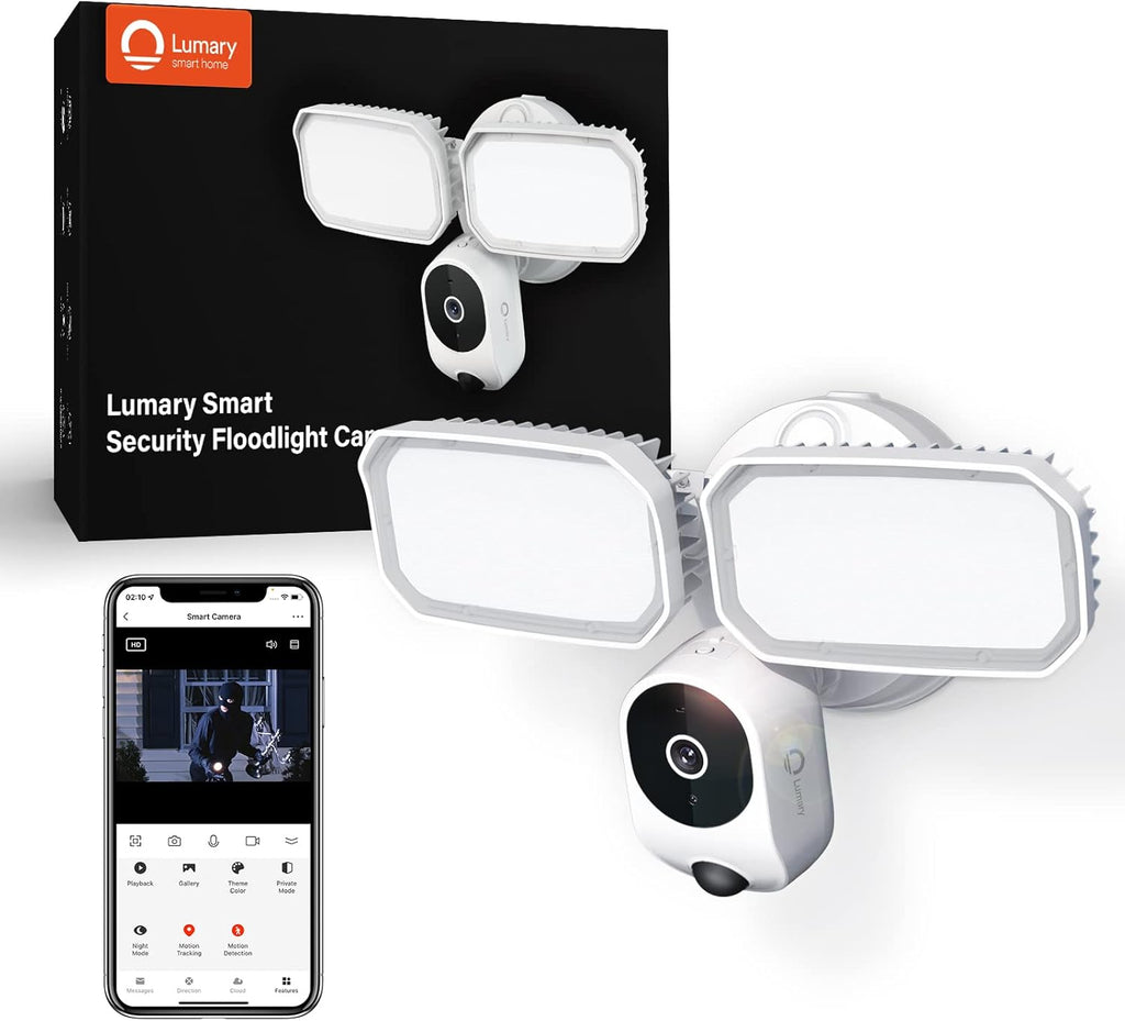 2K 3MP WiFi Security Flood Light Camera Y276285