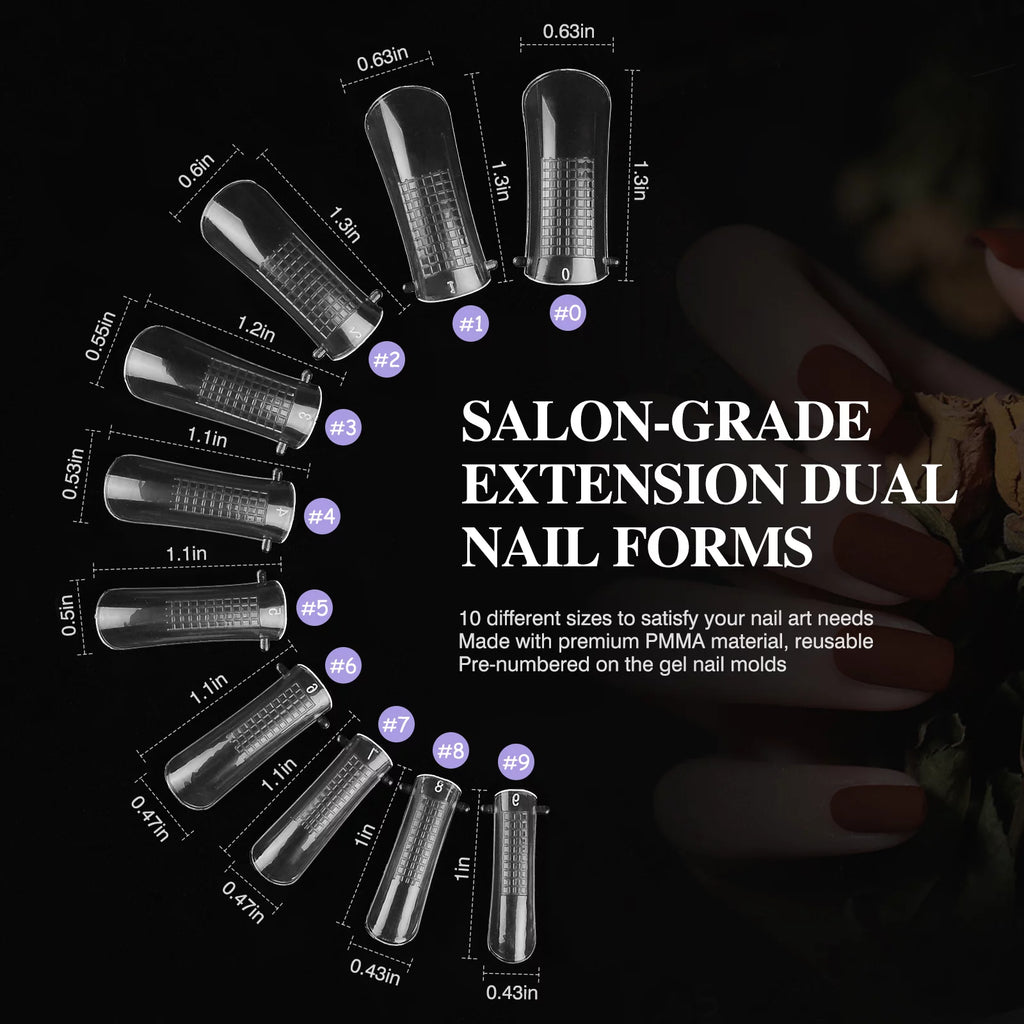 6 Colors Poly Extension Gel Nail Kit with Nail Lamp T100