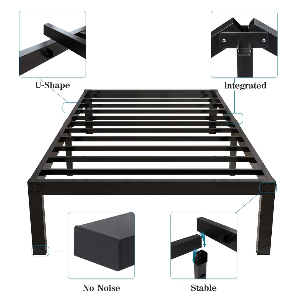 Queen Heavy Duty Metal Platform Bed Frame P1791