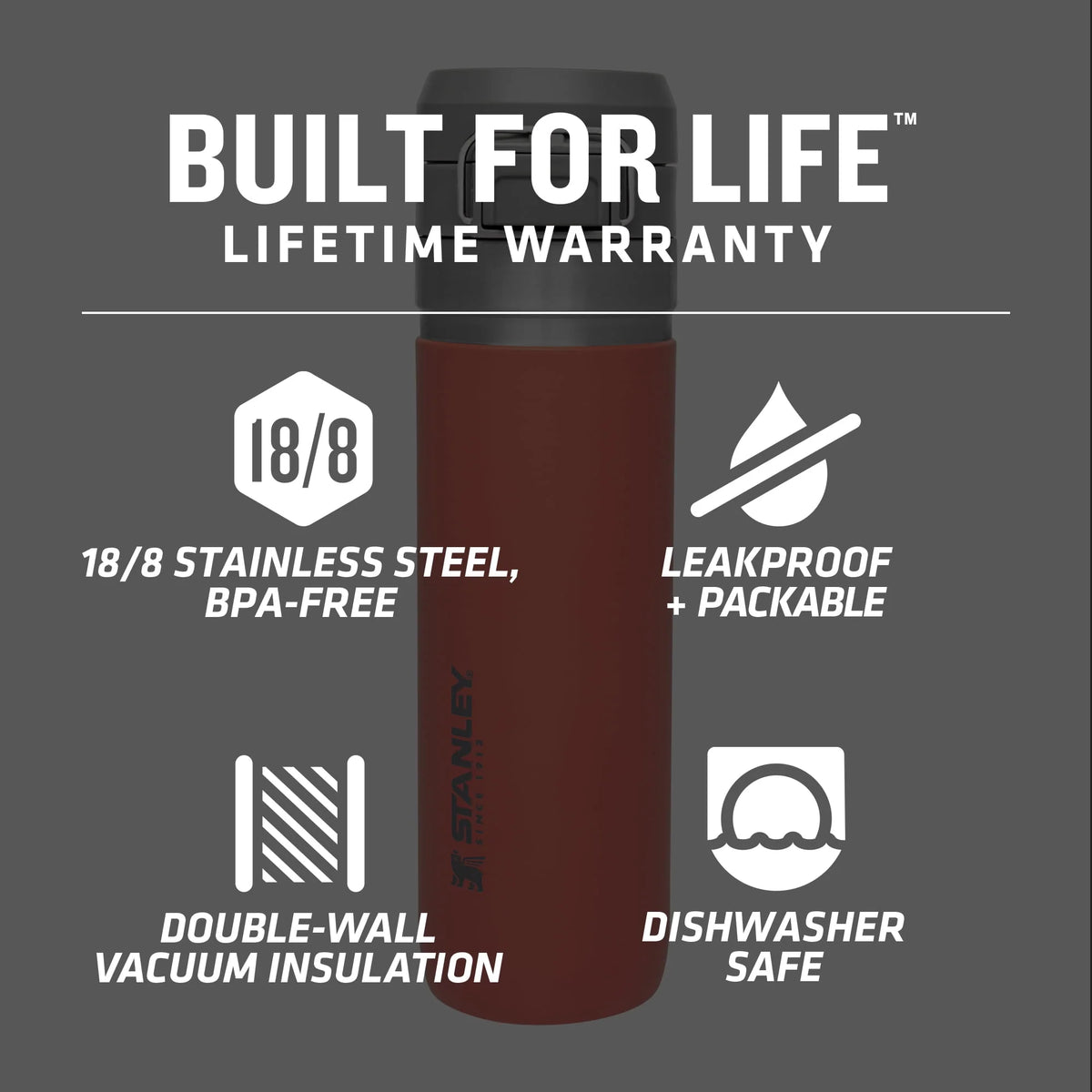 24 oz Insulated Stainless Steel Water Bottle W38948