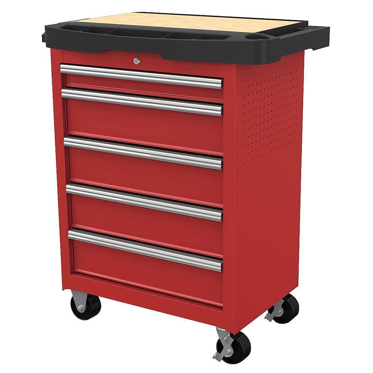 Red Rolling Cabinet A886