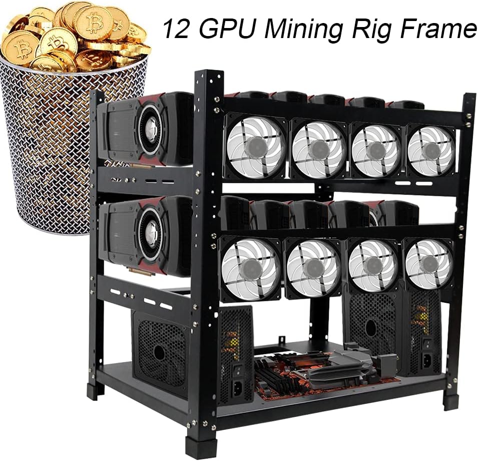 3 Layers Open Mining Frame for 12 GPU Server Rack Y402455
