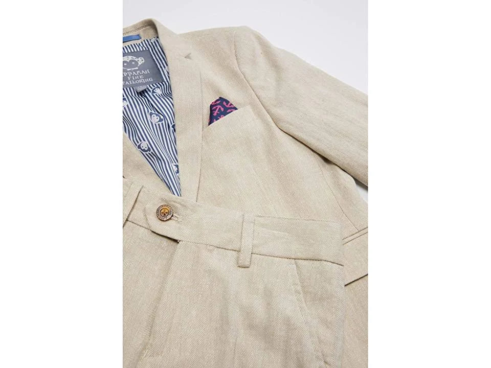Khaki Herringbone Suit B580