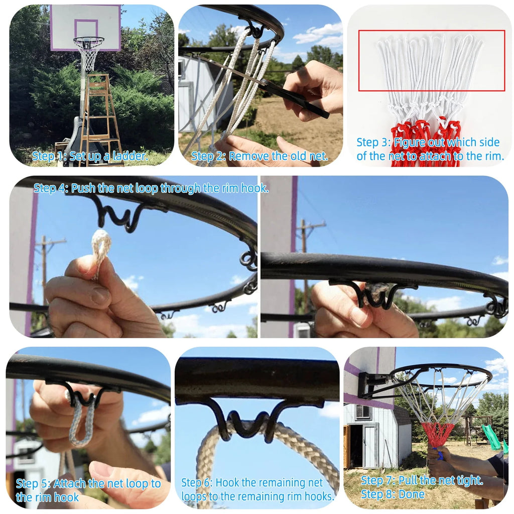 2 Pack Basketball Net Replacement 12 Loops A9823