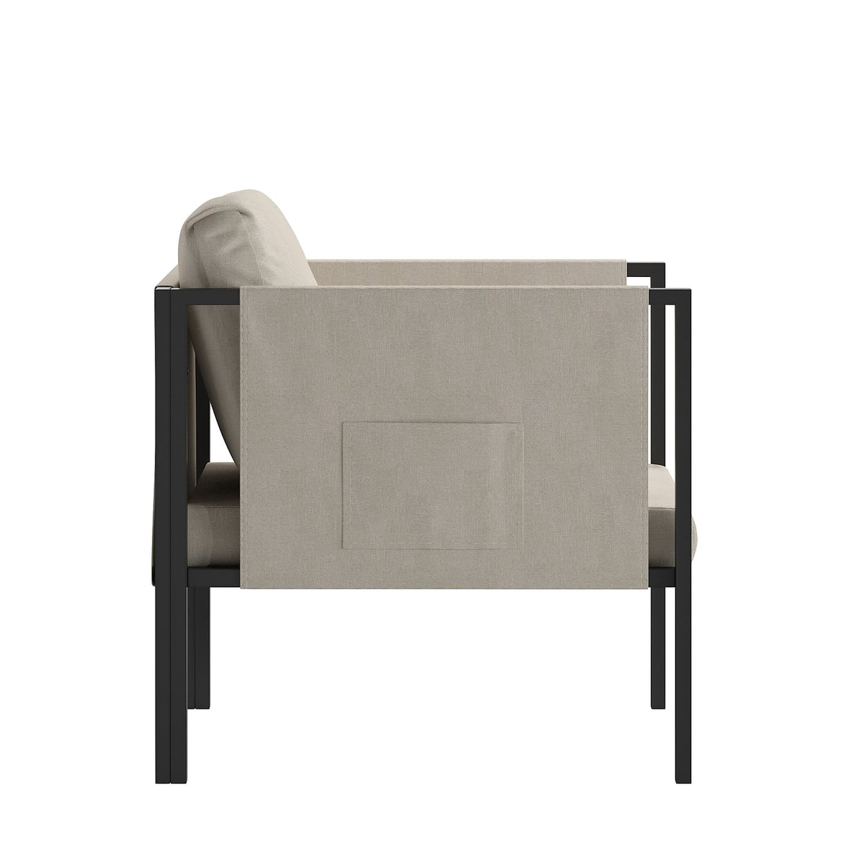 Light Gray Steel Patio Lounge Chair G5983
