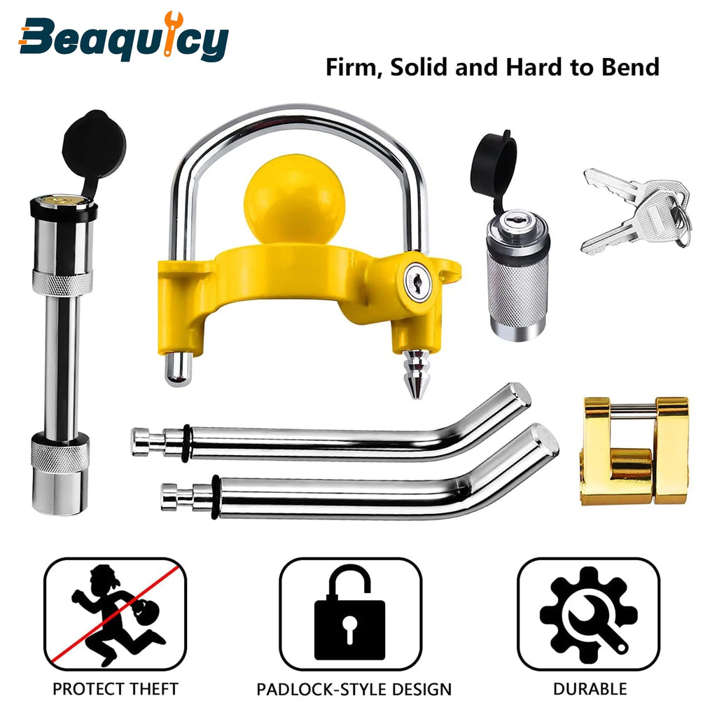 Trailer Hitch Security Lock Set with Pin Lock, Share 2 Keys R8082