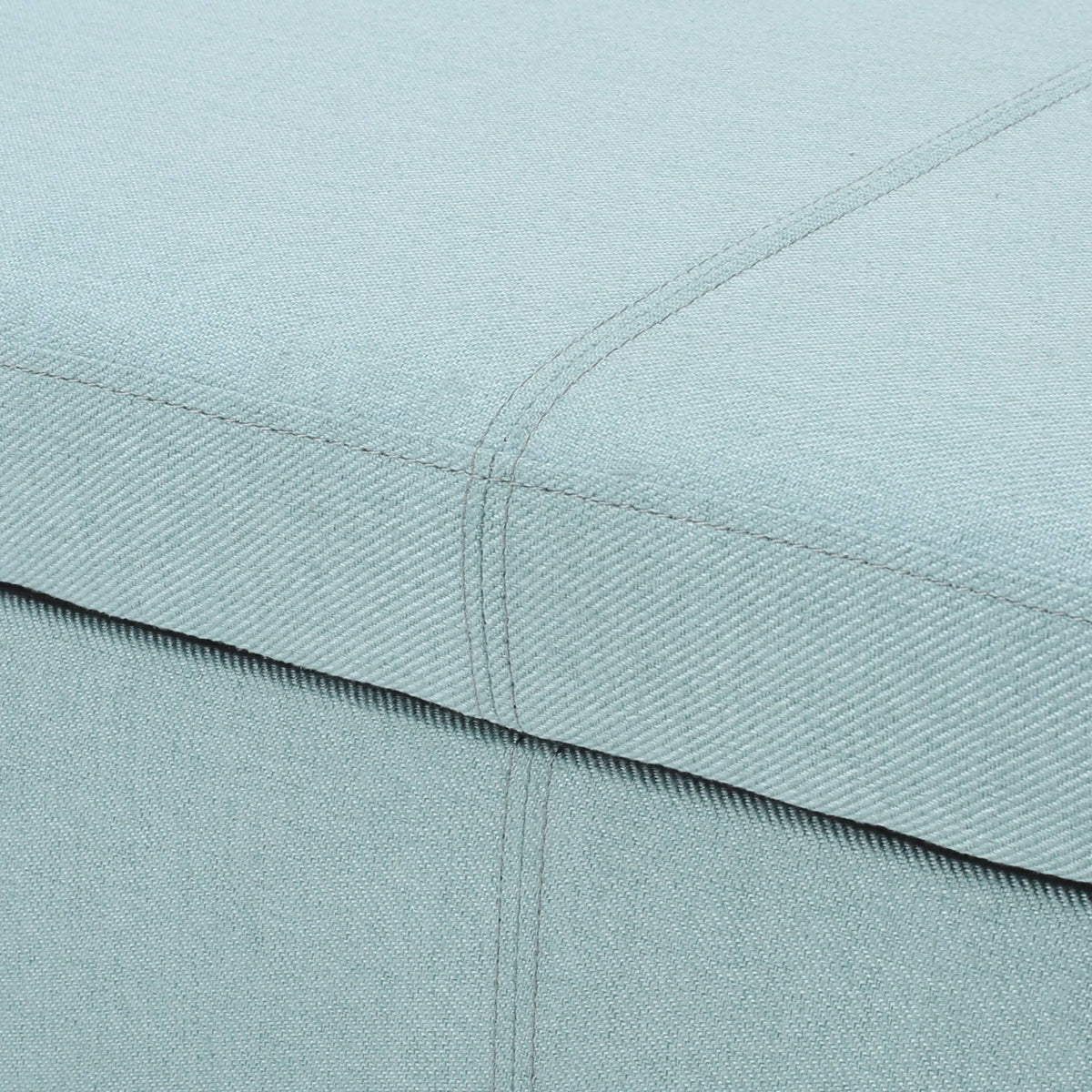 Light Blue Fabric Storage Bench H348