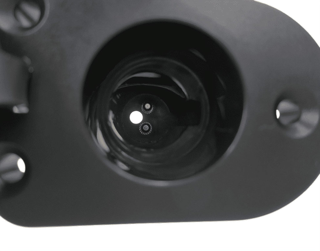 Boat LED All Round Anchor Light Pole 24" Collar Black Base Socket 2 Pins Wired 90 Degrees Q78393