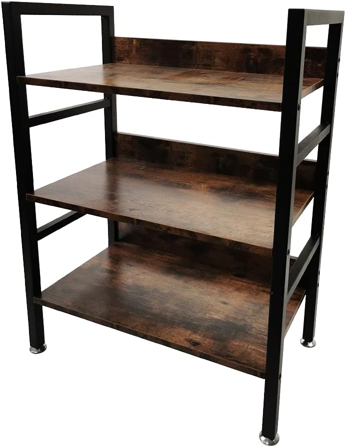 Rustic Brown 3 Tier Bookshelf O968