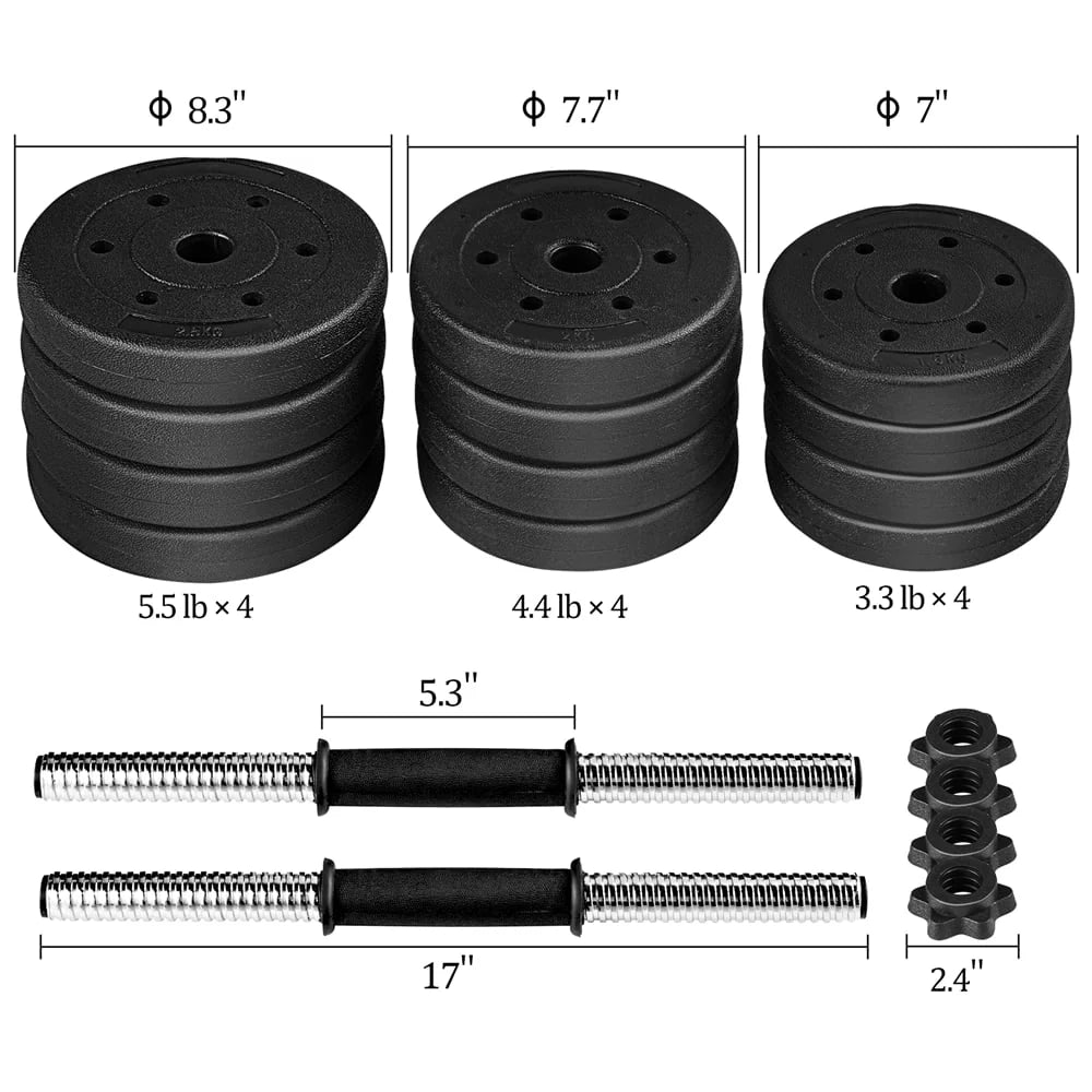 Adjustable 66LB Dumbbell Weight Set X660