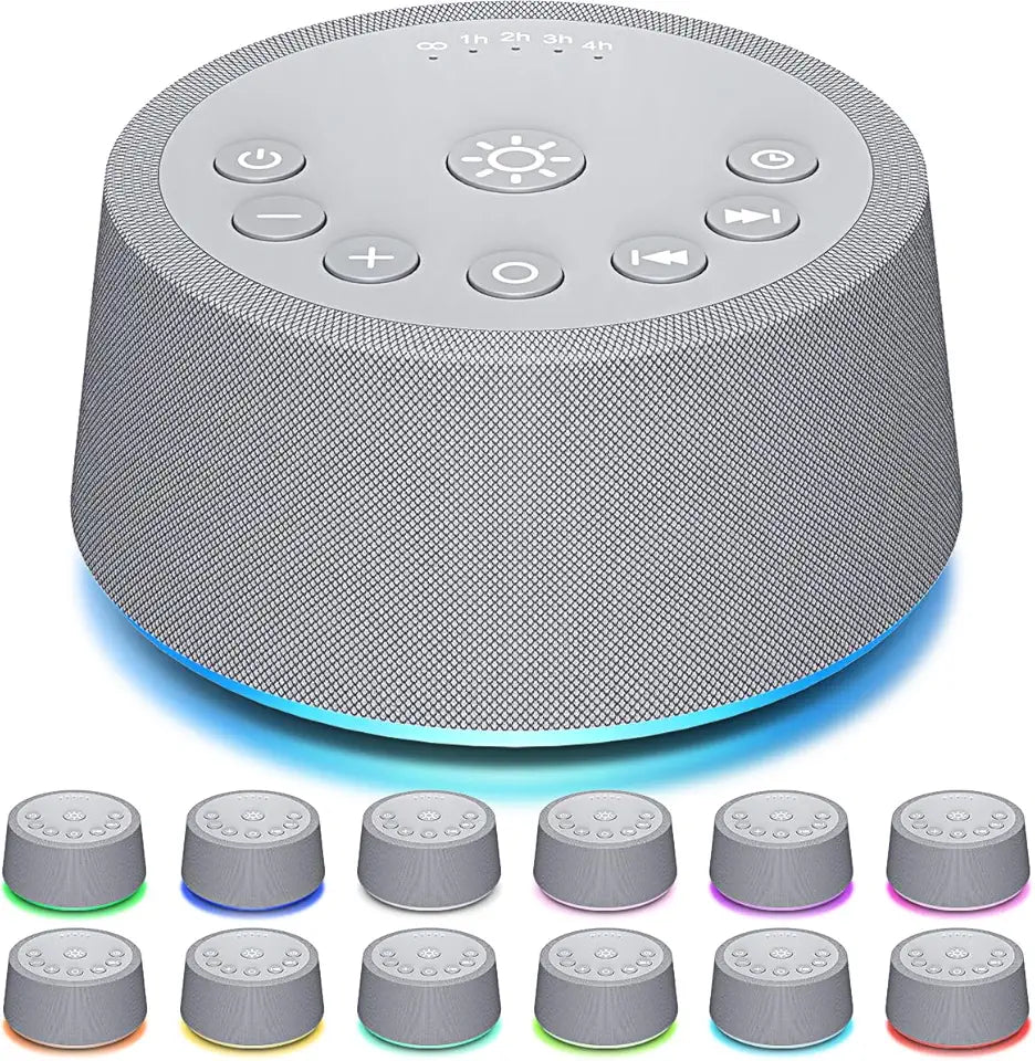 White Noise Sound Machine 32-Level Volume 30 Sounds 12 Colors Light P421659