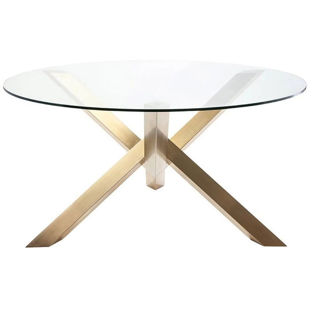 72" Round Glass Top Dining Table W93688