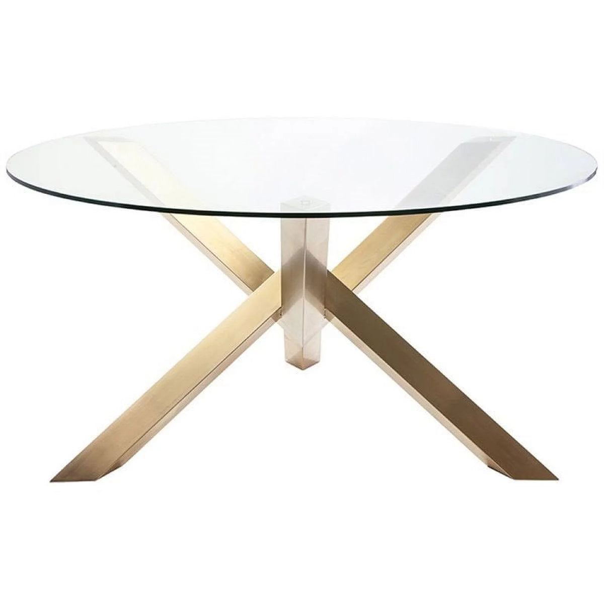 72" Round Glass Top Dining Table W93688