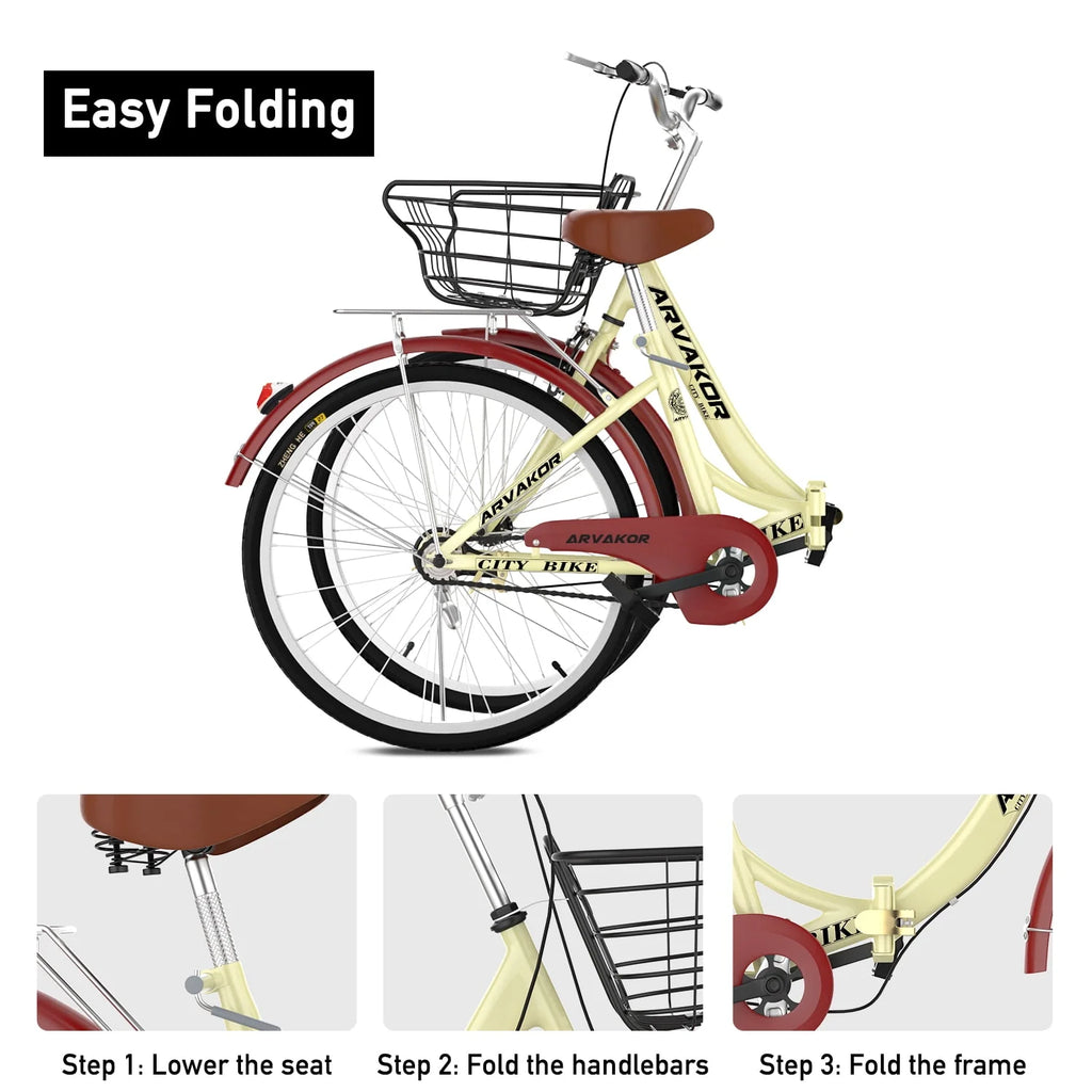 26 Inch White Cruiser Bike L666