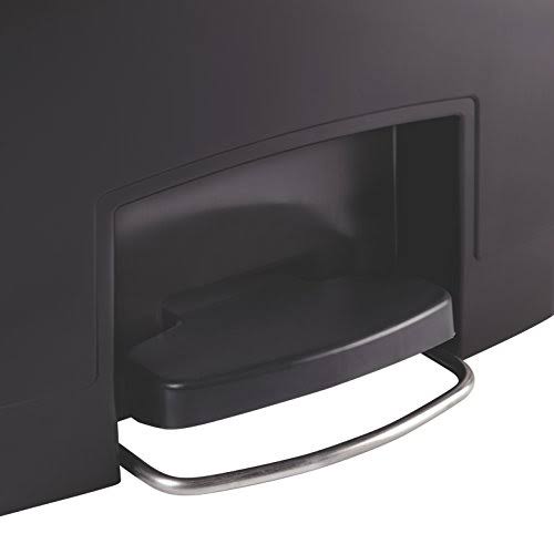 Black 13.2 Gal Plastic Step-On Trash Can E522086