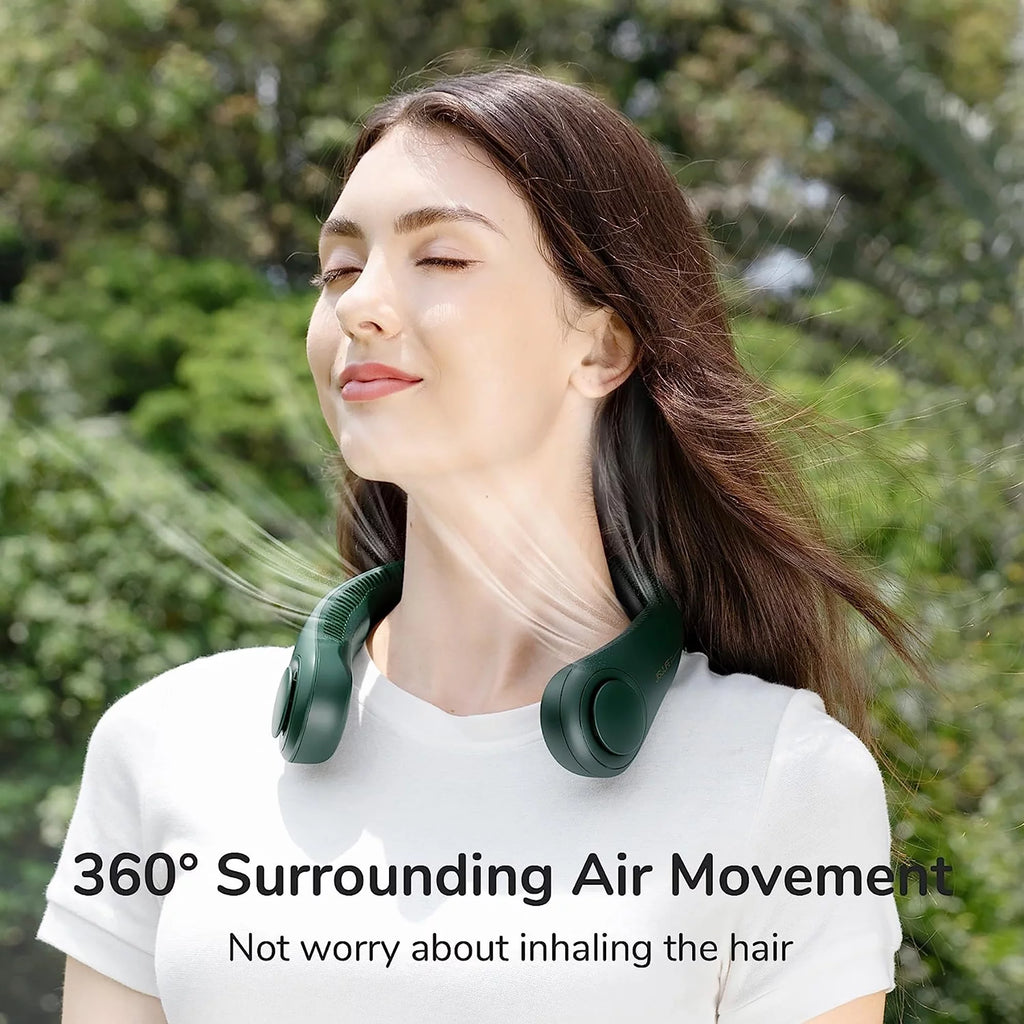 Portable Neck Fan 4000 mAh Bladeless Fan with 3 Speeds T106