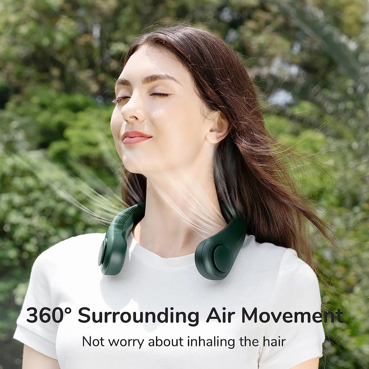Portable Neck Fan 4000 mAh Bladeless Fan with 3 Speeds T106