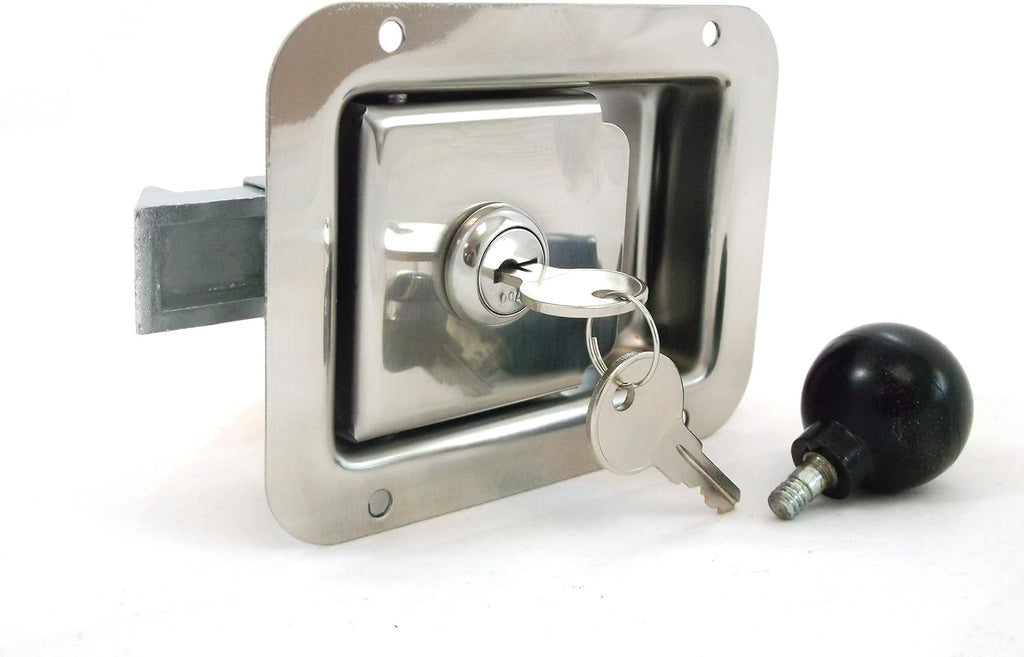 4 Pack Stainless Steel Locking Door Latch with Interior Safety Release K721