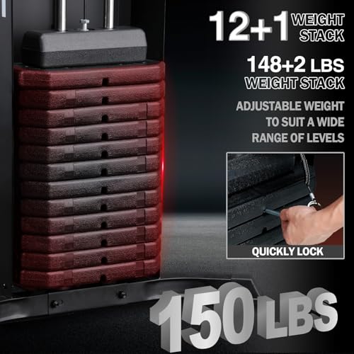 Home Gym with 150LBS Weight Stack D290