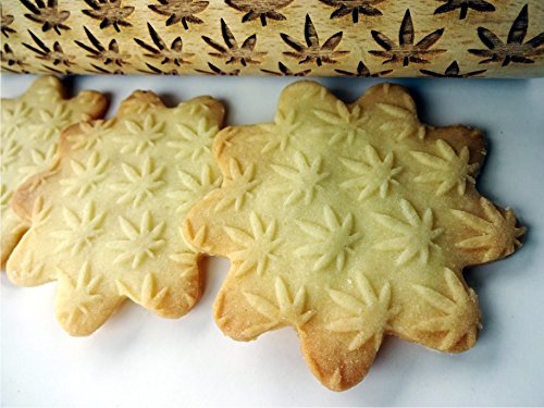 Lotus Flower Pattern Embossing Rolling Pin B2406