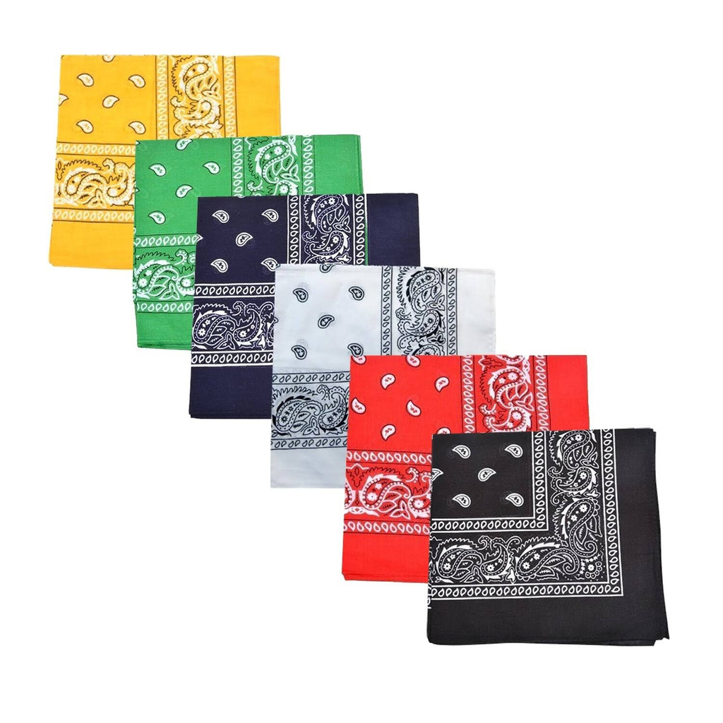 120 Pc Paisley Polyester Double Sided Bandanas D8189