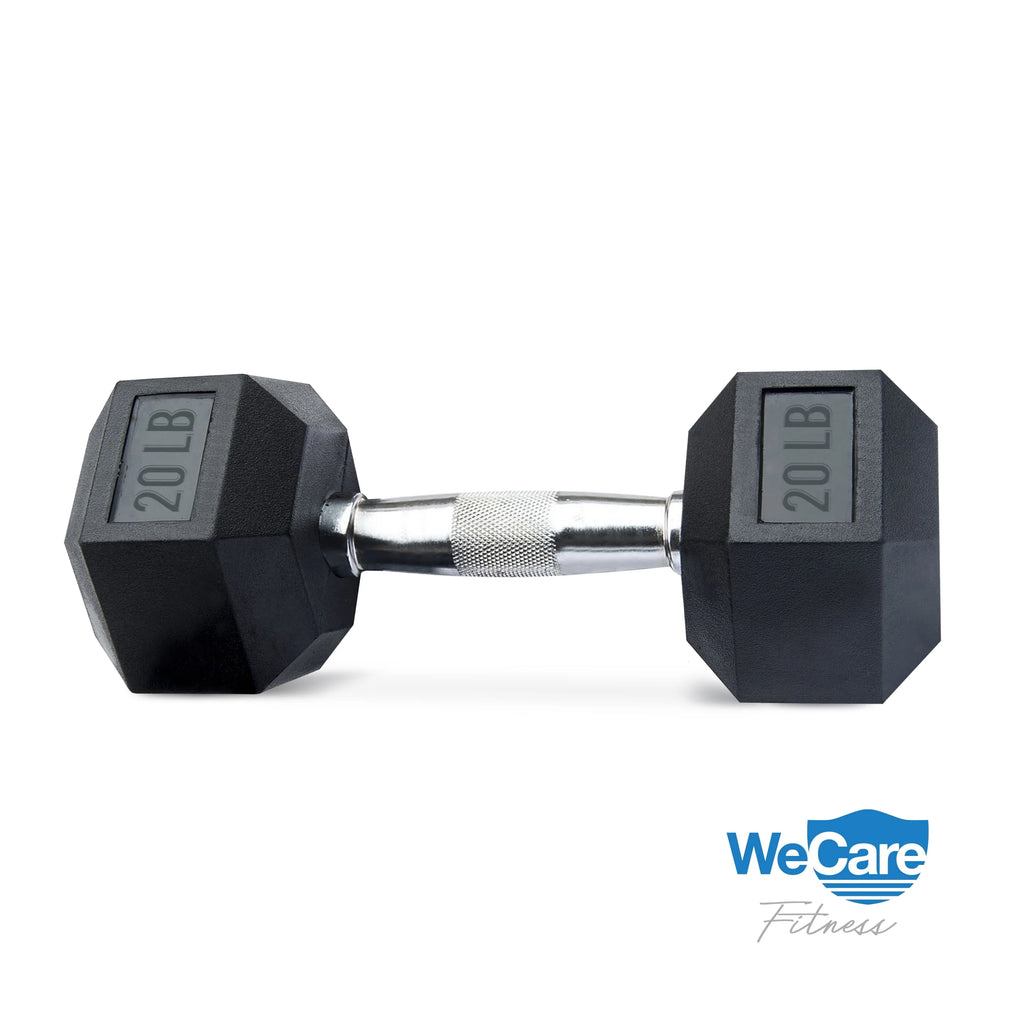 20lb Rubber Chrome Dumbbells Pair J752016