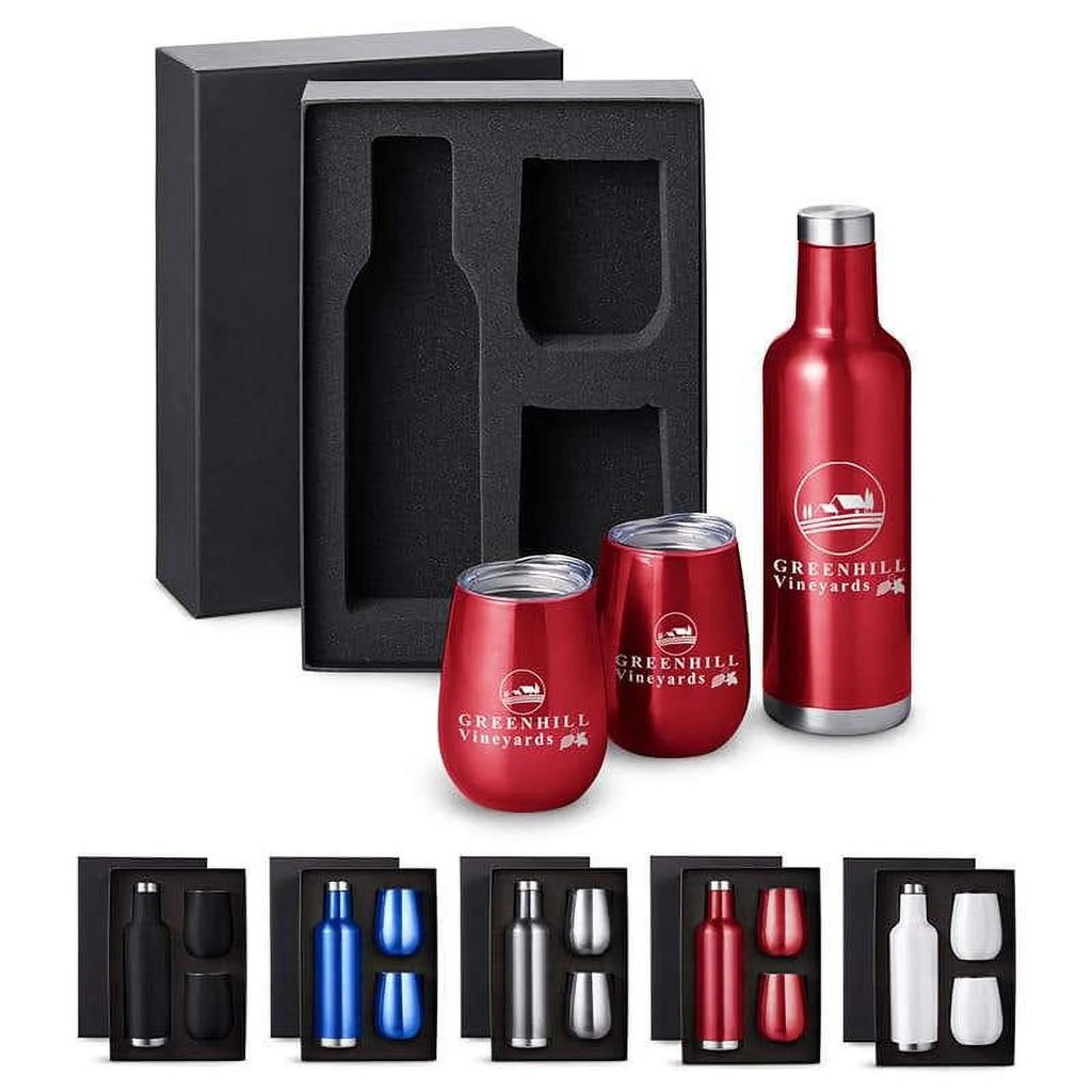 Set of 60 Stainless Steel Vacuum Insulated Wine Bottle with Lid R667