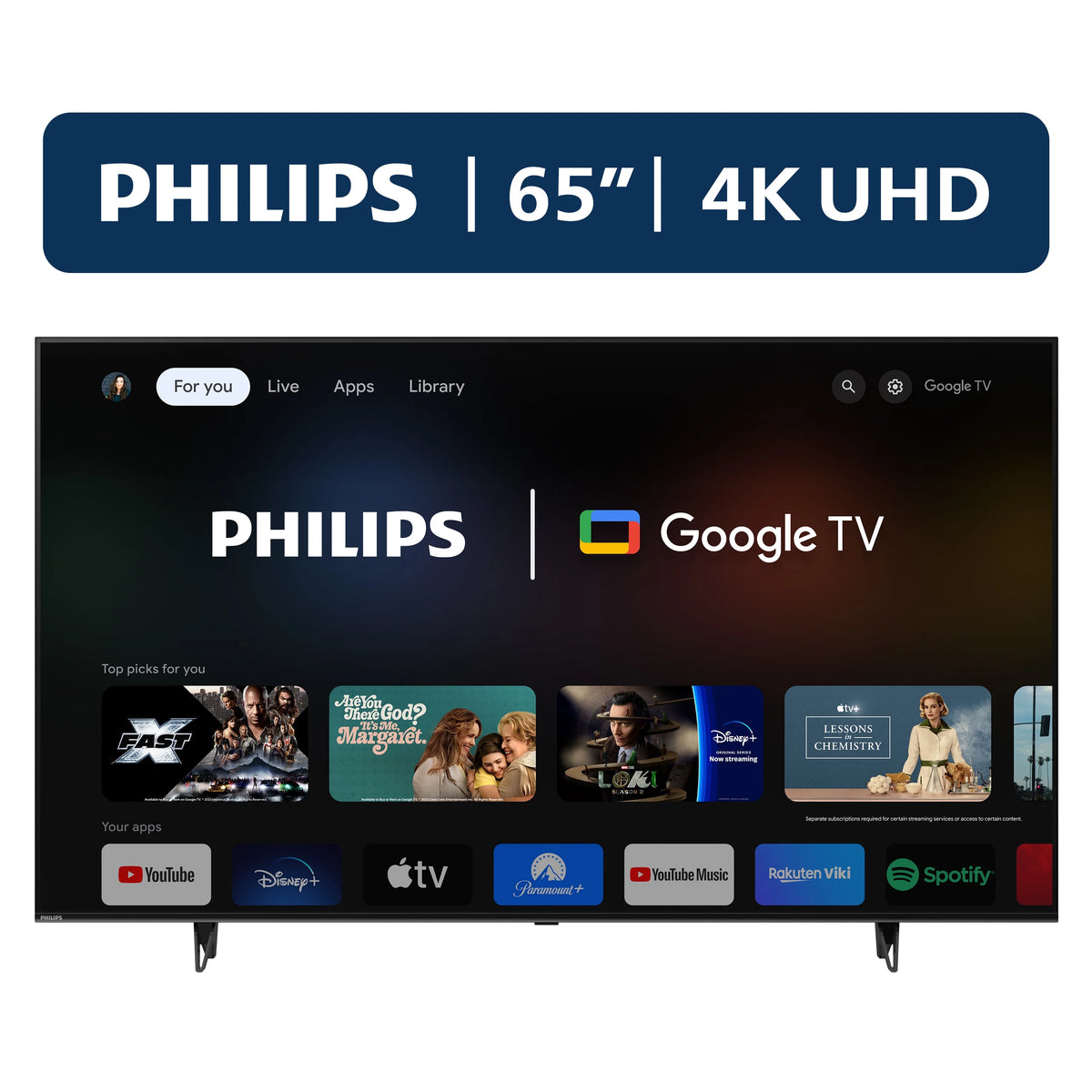 65 Class 4K Ultra HD Google Smart LED Television K8158
