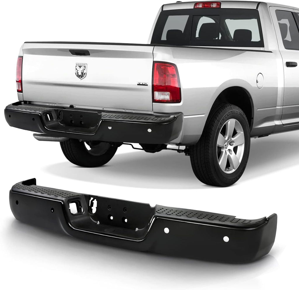 Chrome Rear Bumper Black Step Pad V673