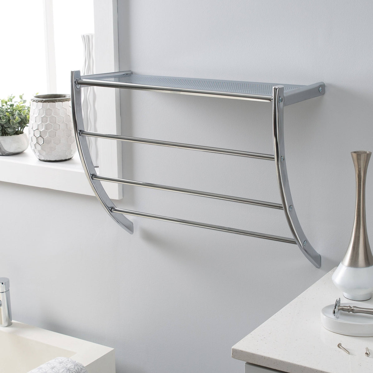 Curved Towel with Shelf I71407