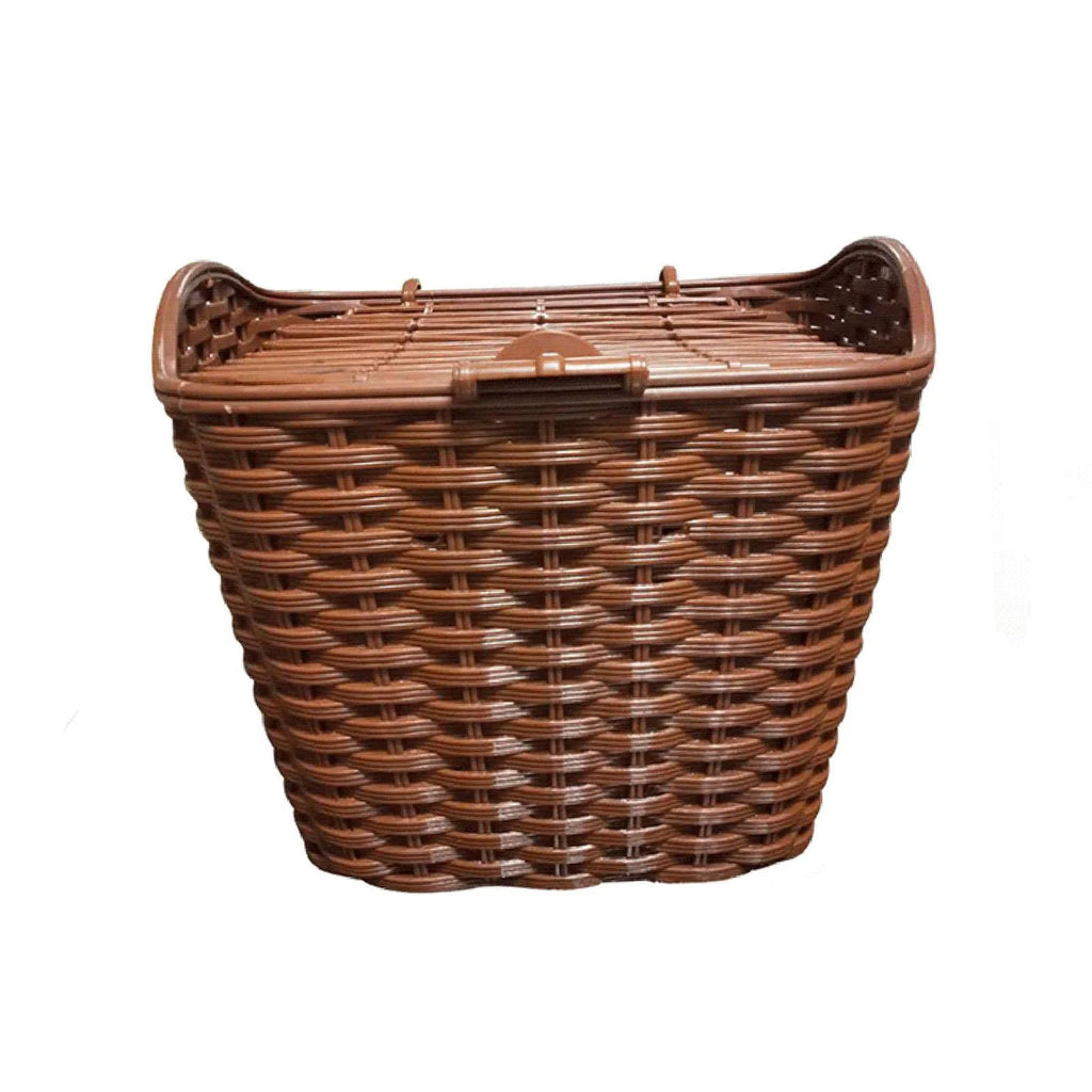 Woven Bike Basket with Lid W222424
