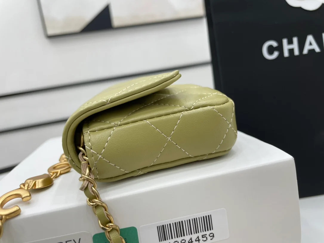 Green Mini Flap Bag V87659