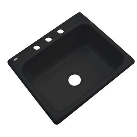 Black 3 Hole Kitchen Sink O16143