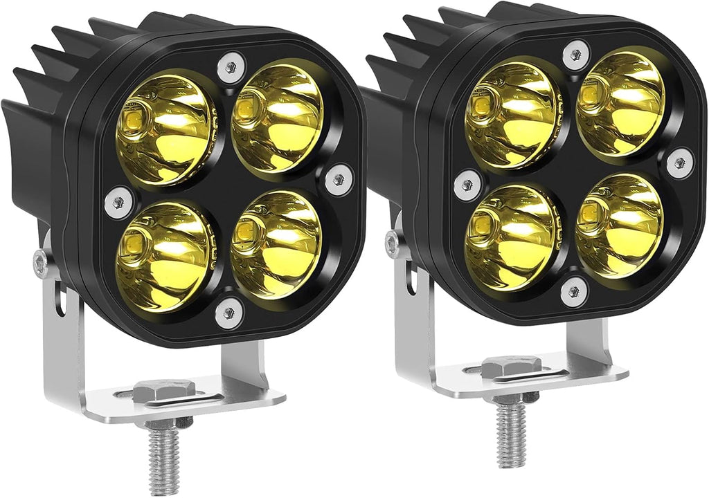 40W CREE LED Work Light Square Spotlight Light Pods IP67 Waterproof Pack of 2 B281