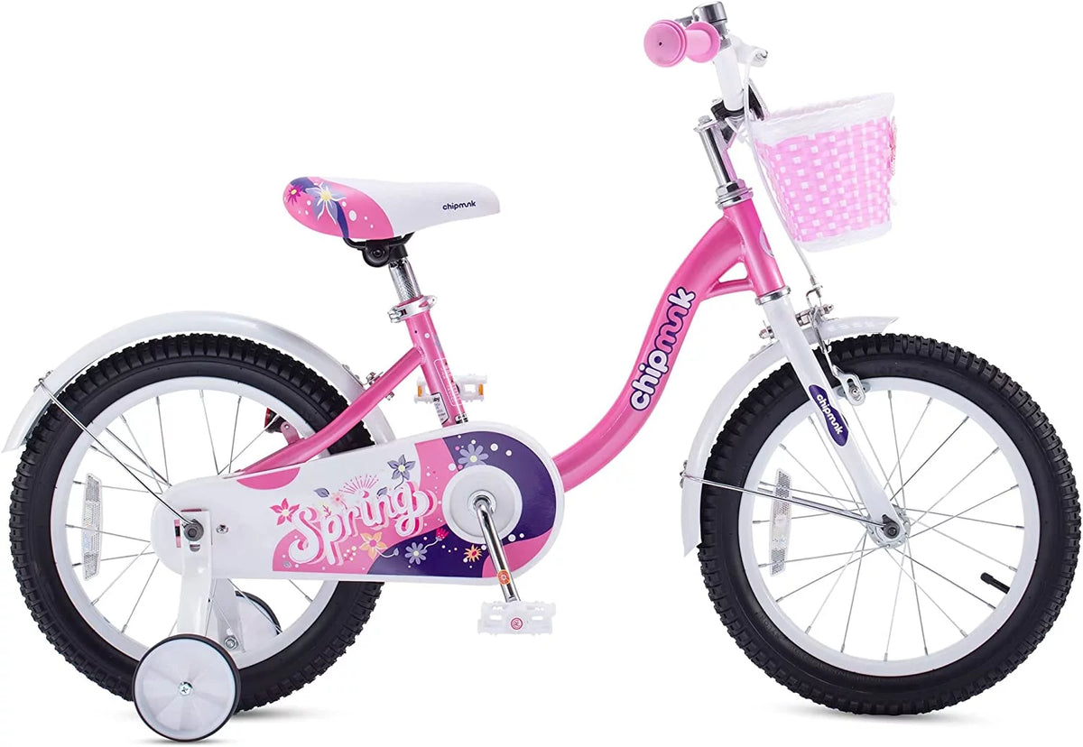 Green 14 Inch Kids Bike with Basket W8354