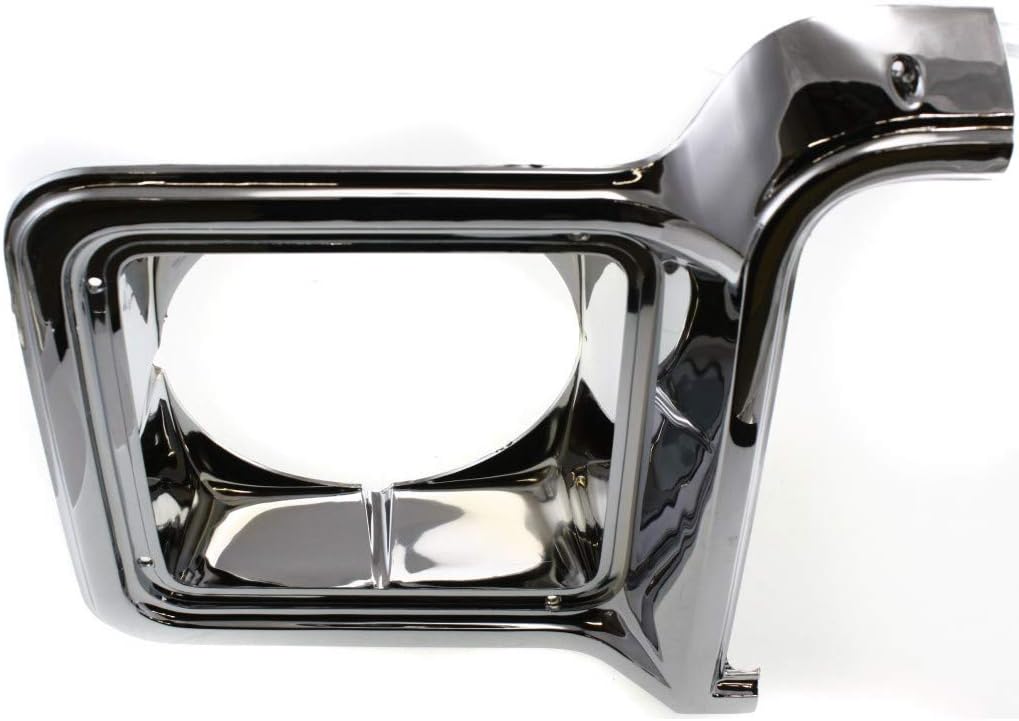 Chrome & Painted-Dark Argent Headlight Door Pair for Chevy C10 1975-1978 E4473