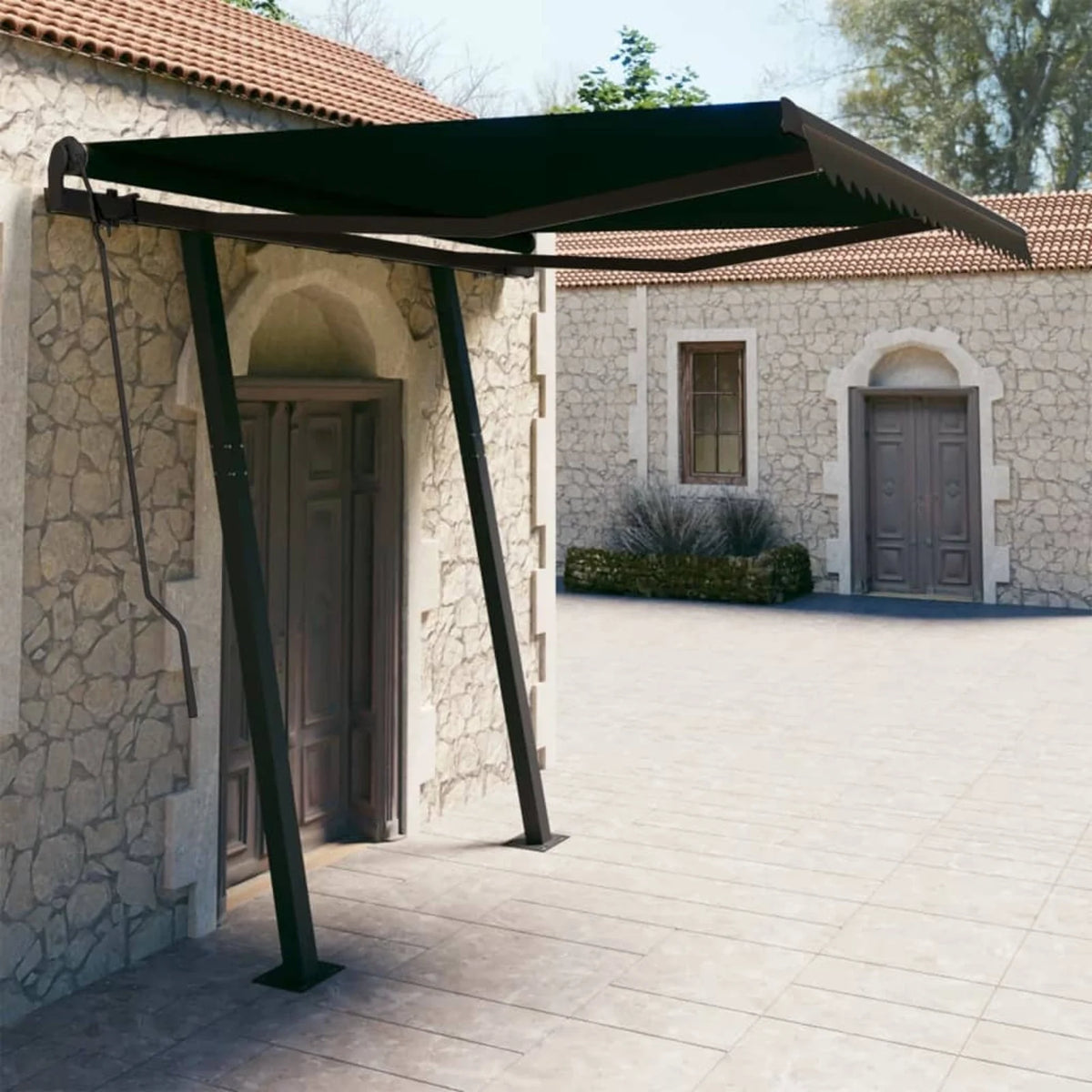Manual Shelter Sun Shade Patio Canopy 118.1 X 98.4 Inches H145