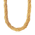 Golden Murano Glass Bead Torsade Necklace W766