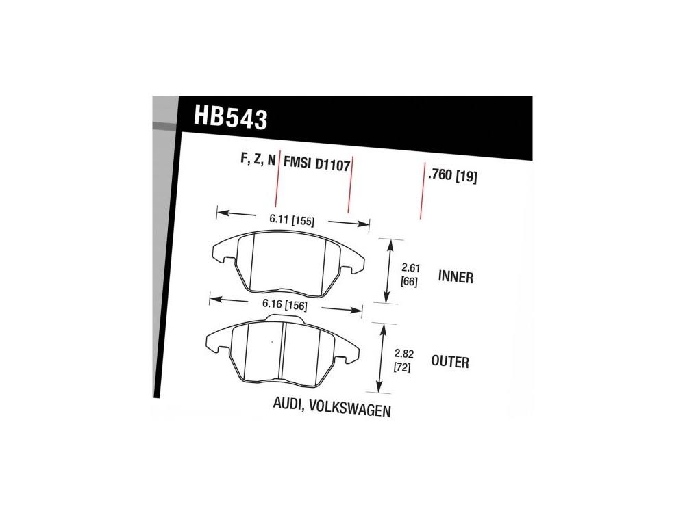 HP Plus Brake Pads F408806