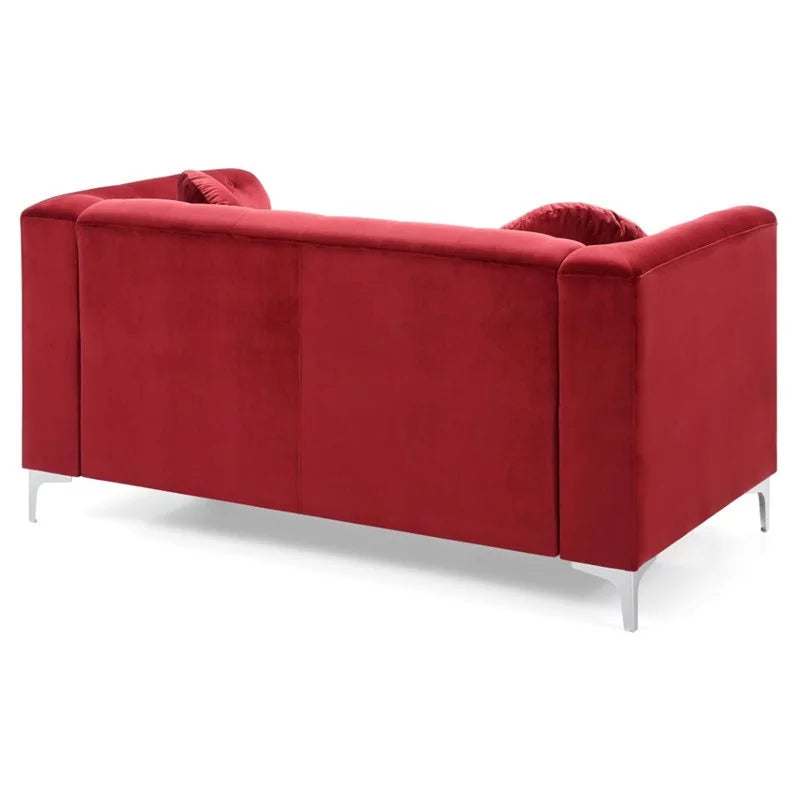 Velvet Sofa Chaise and Loveseat 2-Piece Set U48171