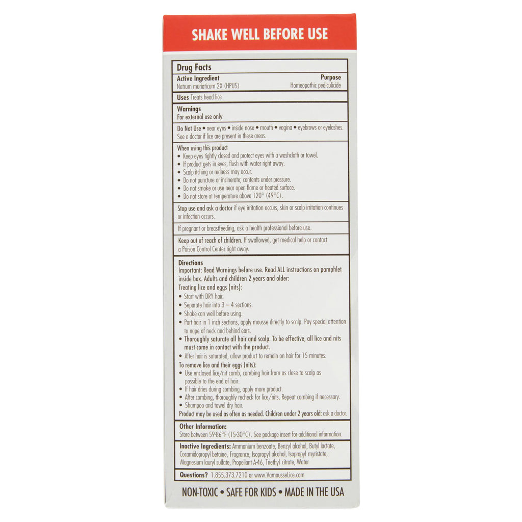 Lice Treatment Mousse 6 oz G5586