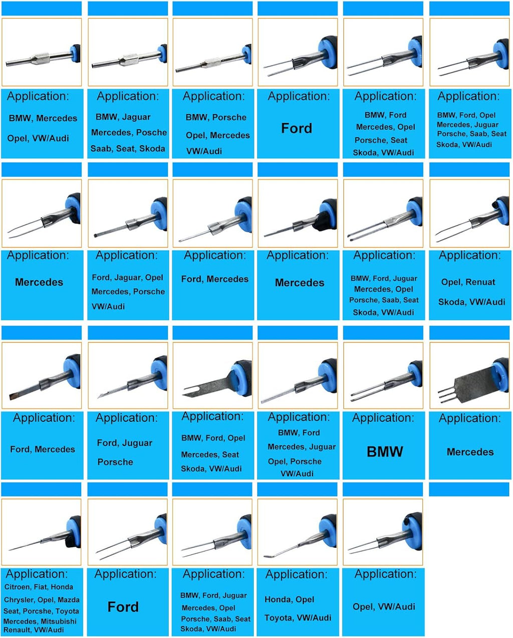 Terminal Release Kit 23PC Universal Connector Release Tool Pack of 2 M84817