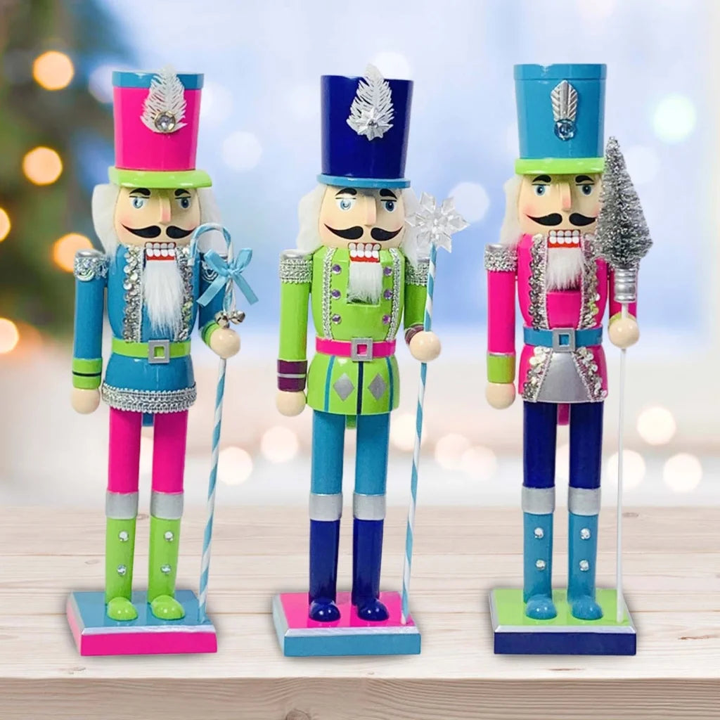 15 Inch Colorful Wooden Nutcracker Soldier Doll Figurine C352401