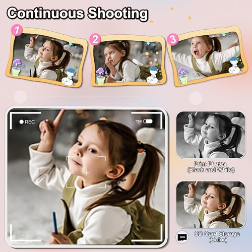 Kids Instant Print Camera with 32GB Card Purple T178