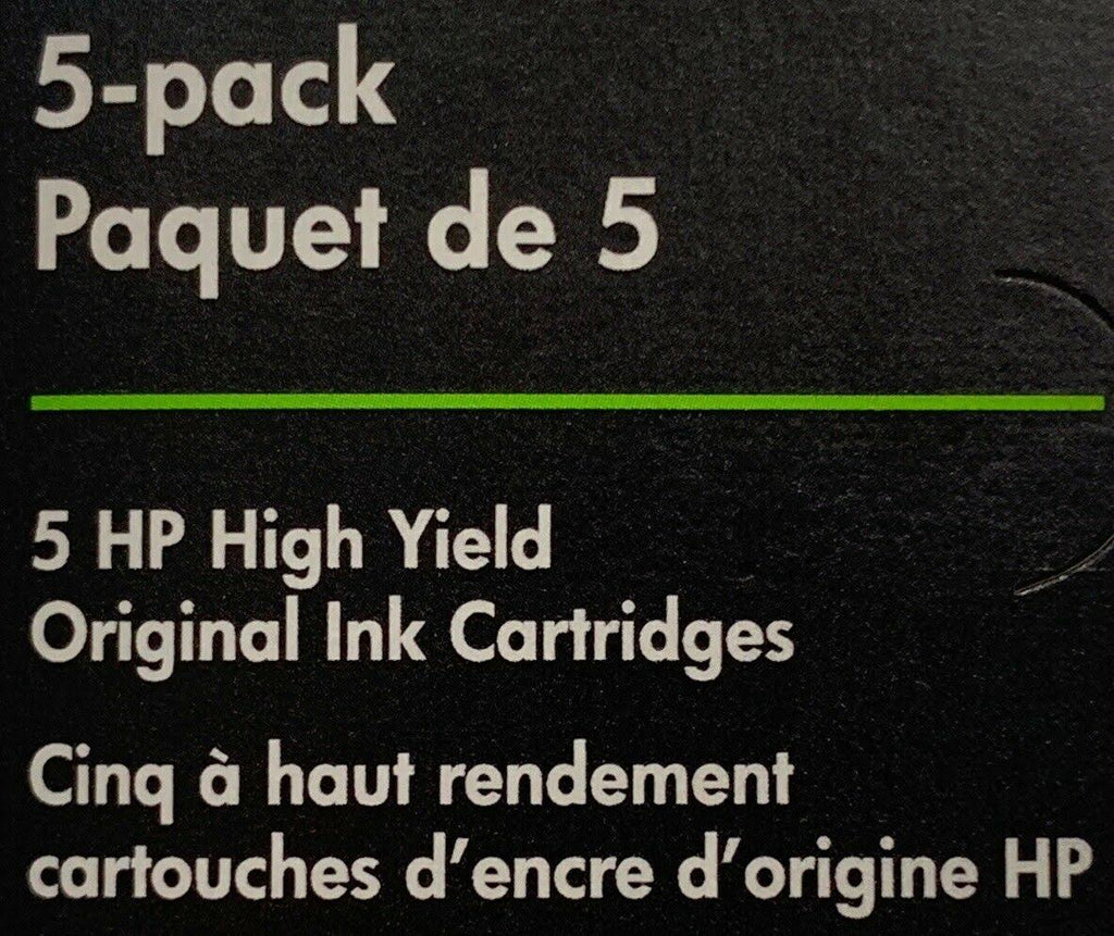5-Pack HP 902XL Ink Cartridge Yellow Magenta Cyan Black E664965