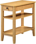 Natural Three Tier End Table With Drawer F2990