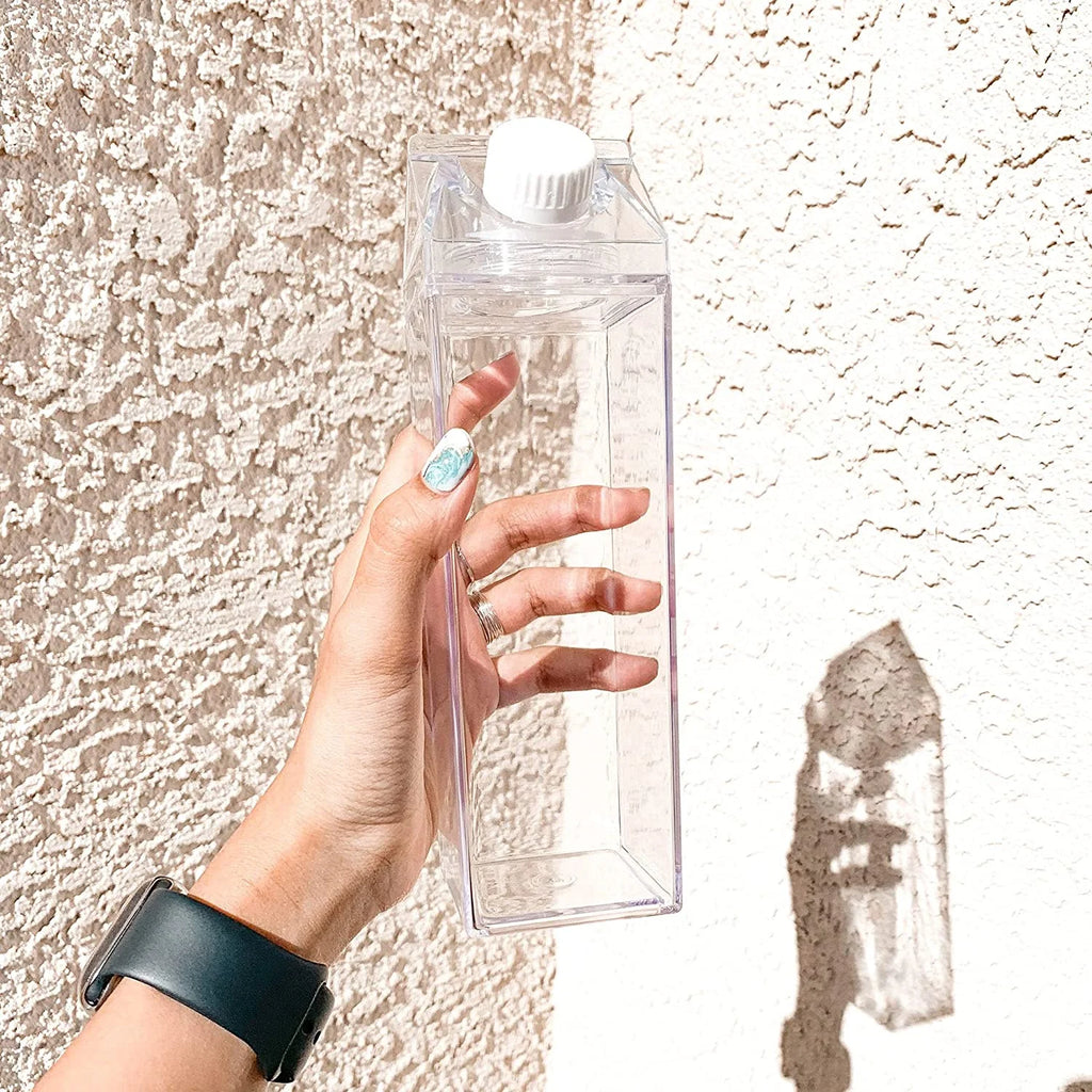 Clear Milk Carton Water Bottle A15488