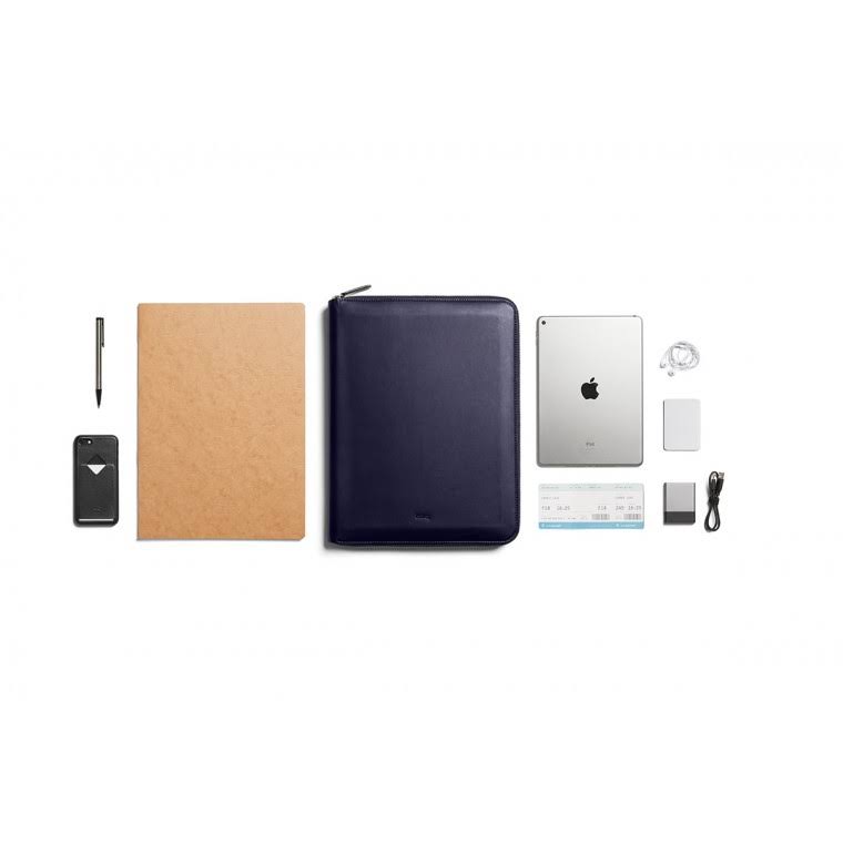 Navy A4 Leather Compendium O822856