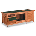 Wooden Bunny Hutch Rabbit Cage Guinea Pig Coop Pet House with Six L I769